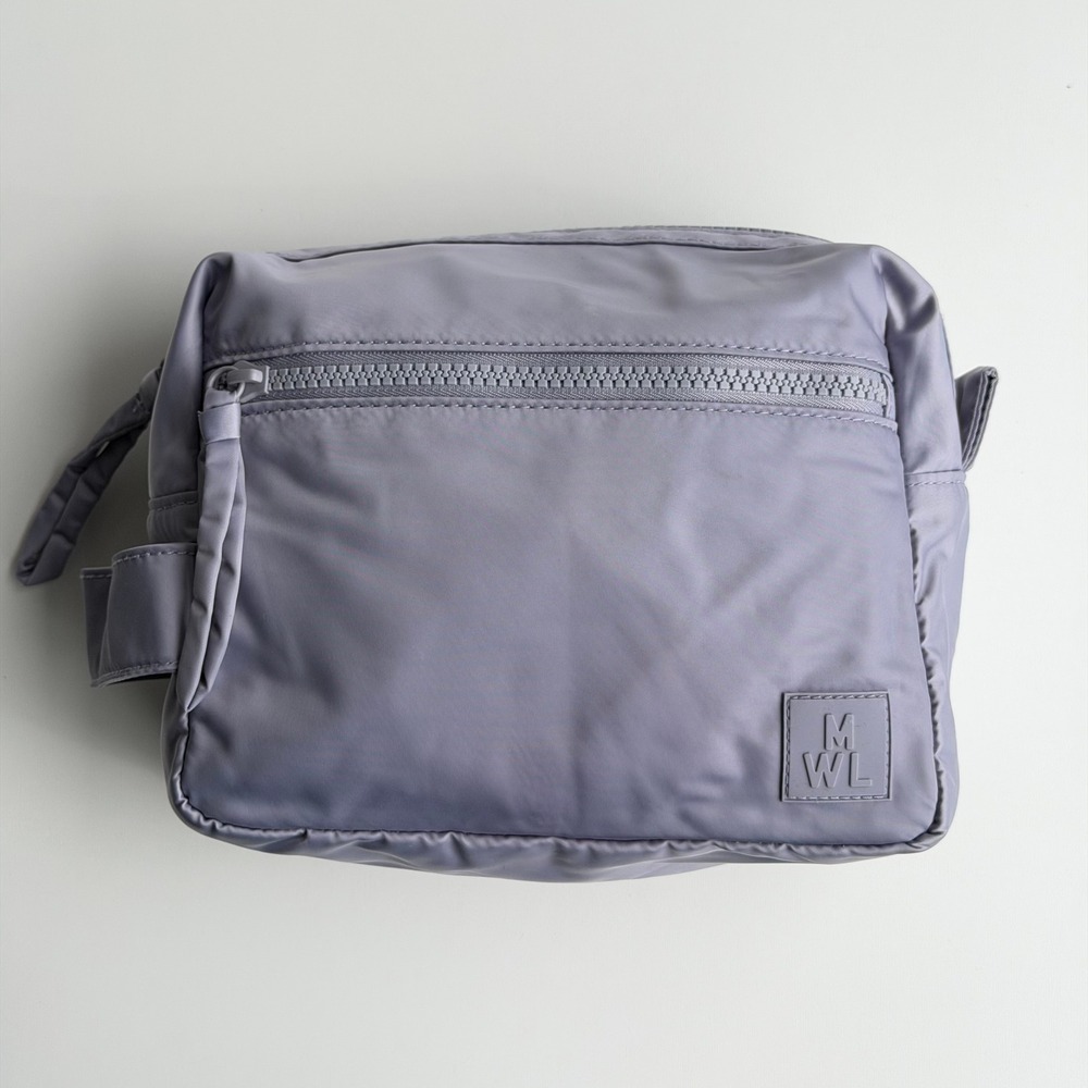 Madewell MWL Nylon Toiletry Bag Purple Travel Pouch Organizer Case